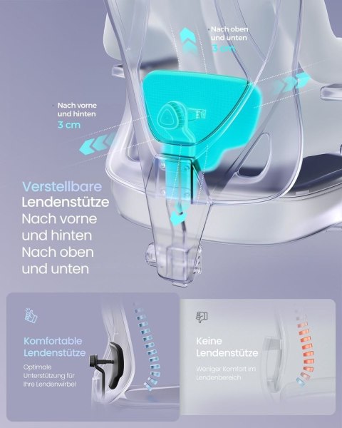 Ergonomiczny fotel biurowy z regulowanym podparciem lędźwiowym, atramentowa czerń