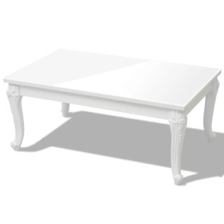  Stolik do kawy, biały, wysoki połysk 100x60x42 cm Lumarko!