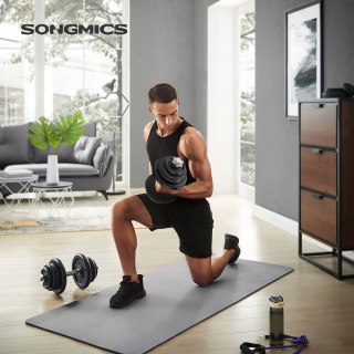 Zestaw hantli żeliwnych 50kg Regulowany dla mężczyzn Kobiety Trening Fitness Podnoszenie ciężarów do domowej siłowni Czarny SYL5