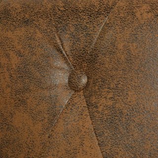  Trzyosobowa sofa Chesterfield ze sztucznej skóry, brązowa Lumarko!