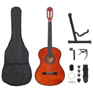  12-częściowy zestaw do nauki gry na gitarze klasycznej 4/4, 39" Lumarko!