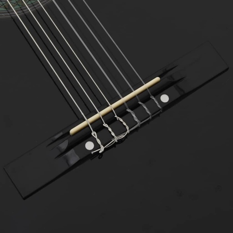  12-częściowy zestaw z gitarą klasyczną, czarny, 4/4, 39" Lumarko!