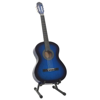 12-częściowy zestaw z gitarą klasyczną, niebieski, 4/4, 39" Lumarko!