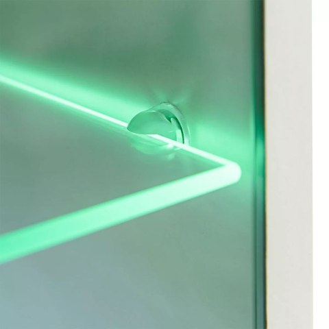  Meble do salonu z szafką pod TV i podświetleniem LED, 5 elementów, czarne Lumarko!