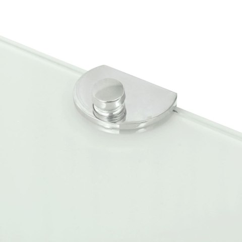  Półka narożna z chromowanymi wspornikami, biała, 35x35 cm Lumarko!