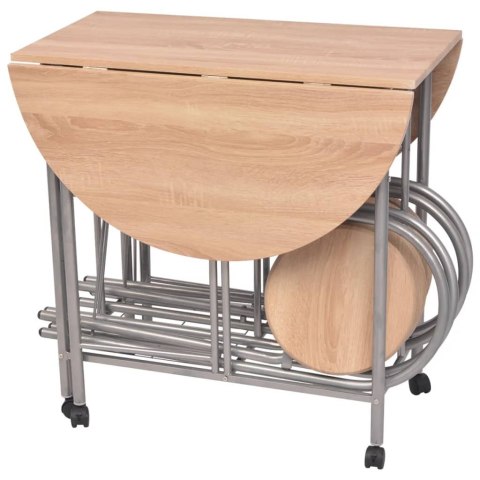  Zestaw składanych mebli do jadalni - 5 elementów MDF Lumarko!