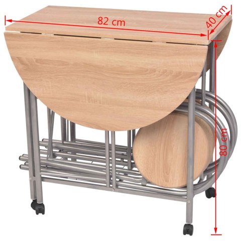  Zestaw składanych mebli do jadalni - 5 elementów MDF Lumarko!