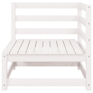  2-osobowa sofa ogrodowa z poduszkami, biała, drewno sosnowe Lumarko!