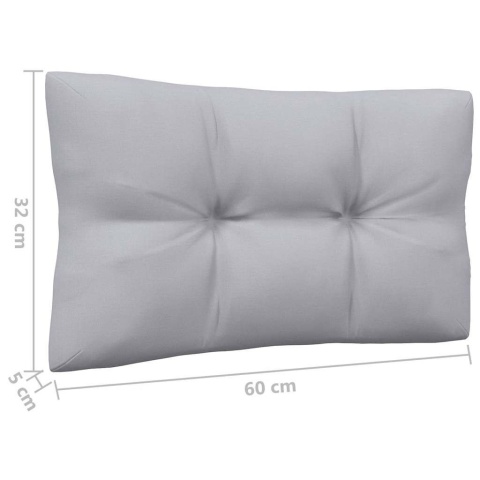  2-osobowa sofa ogrodowa z szarymi poduszkami, drewno sosnowe Lumarko!