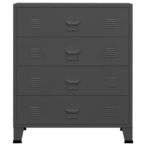  Industrialna komoda, antracytowa, 78x40x93 cm, metalowa Lumarko!