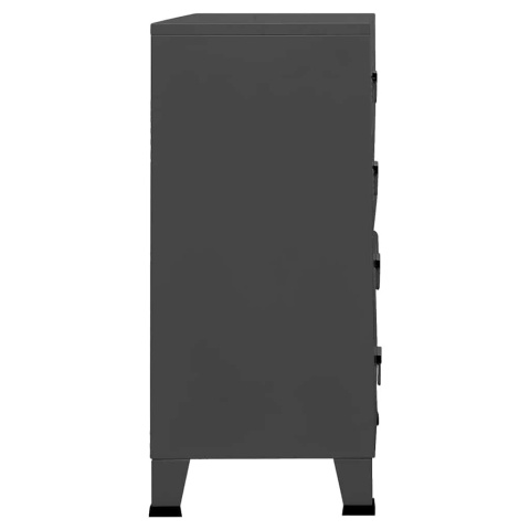  Industrialna komoda, antracytowa, 78x40x93 cm, metalowa Lumarko!