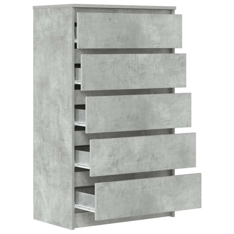  Komoda, szarość betonu, 60x36x103 cm, materiał drewnopochodny Lumarko!
