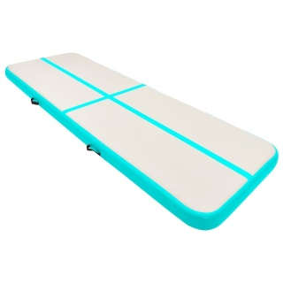  Mata gimnastyczna z pompką, 500x100x20 cm, PVC, zielona Lumarko!