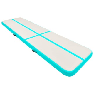 Mata gimnastyczna z pompką, 800x100x20 cm, PVC, zielona Lumarko!