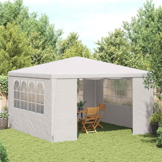  Namiot imprezowy ze ściankami, 4x4 m, biały, 90 g/m² Lumarko!