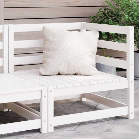  Ogrodowa sofa narożna, biała, lite drewno sosnowe Lumarko!