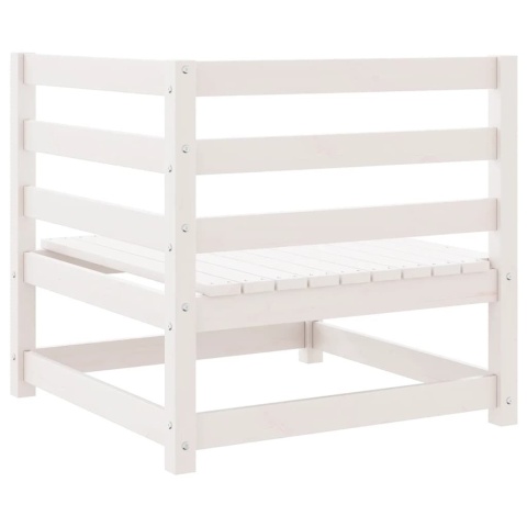  Ogrodowa sofa narożna, biała, lite drewno sosnowe Lumarko!