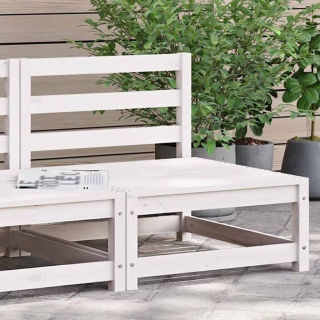  Ogrodowa sofa środkowa, biała, lite drewno sosnowe Lumarko!
