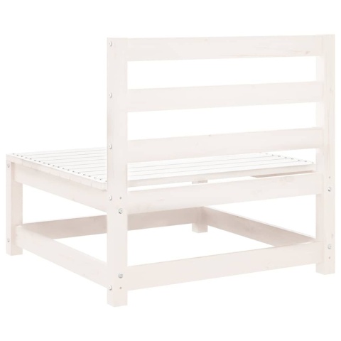  Ogrodowa sofa środkowa, biała, lite drewno sosnowe Lumarko!
