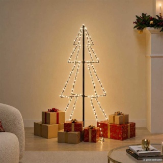  Ozdoba świąteczna w kształcie choinki, 160 LED, 78x120 cm Lumarko!