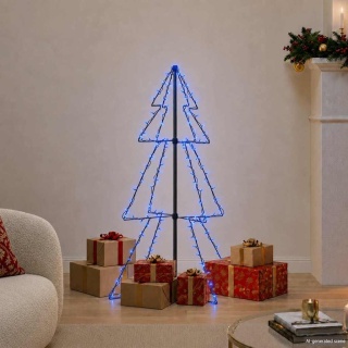  Ozdoba świąteczna w kształcie choinki, 160 LED, 78x120 cm Lumarko!