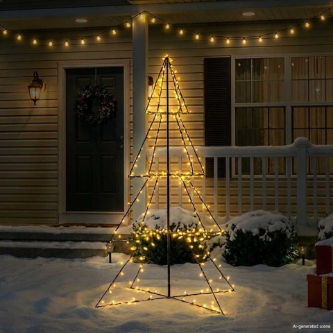  Ozdoba świąteczna w kształcie choinki, 240 LED, 115x150 cm Lumarko!