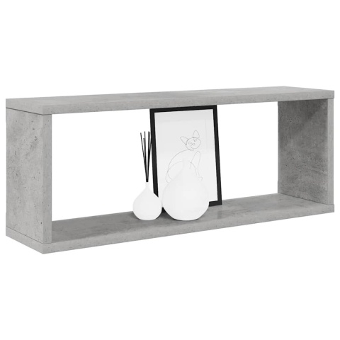  Półki ścienne kostki 4 szt., szarość betonu, 60x15x23 cm, płyta Lumarko!