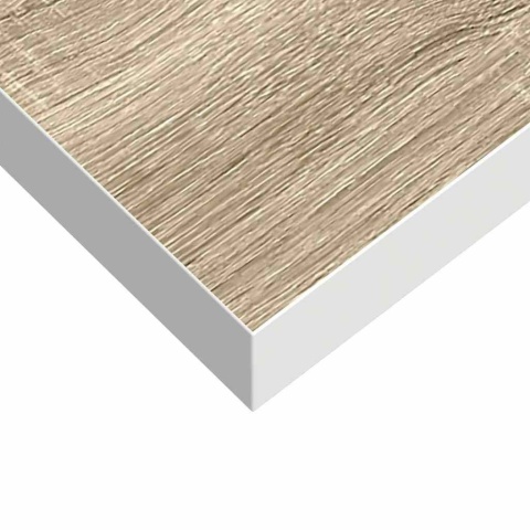  Półki ścienne, 4 szt., dębowo-białe, 120 x 23,5 x 3,8 cm, MDF Lumarko!