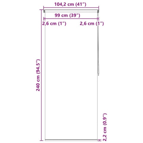  Roleta prysznicowa 100 x 240 cm, z napisami Lumarko!