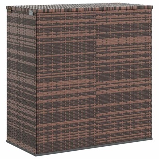  Skrzynia na poduszki ogrodowe, rattan PE, 100x49x103,5 cm, brąz Lumarko!