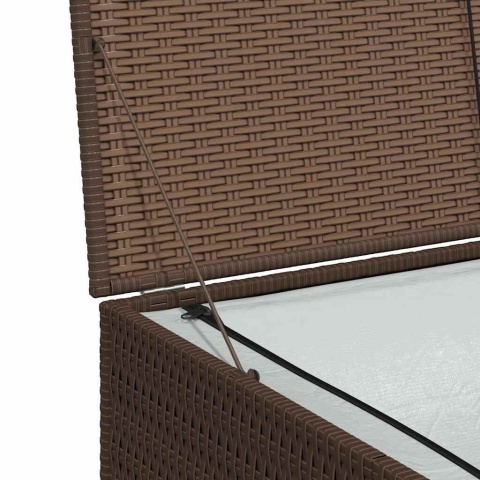  Skrzynia ogrodowa, brązowa, 150 x 100 x 100 cm, rattan PE Lumarko!