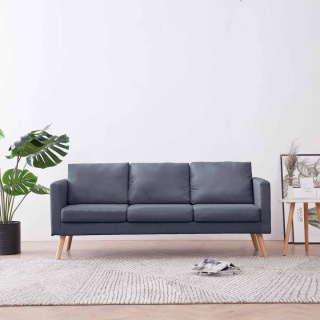  Sofa 3-osobowa, materiałowa, ciemnoszara Lumarko!