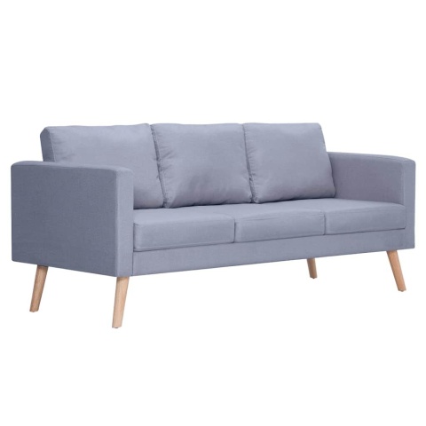  Sofa 3-osobowa, materiałowa, jasnoszara Lumarko!
