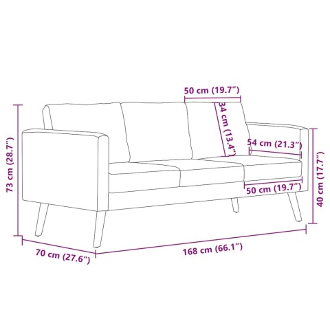  Sofa 3-osobowa, materiałowa, jasnoszara Lumarko!
