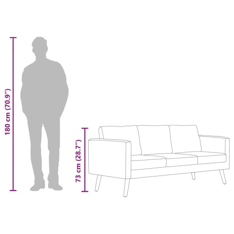  Sofa 3-osobowa, materiałowa, jasnoszara Lumarko!