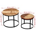  Dwa stoliki do kawy z odzyskanego drewna, okrągłe, 40 i 50 cm Lumarko!