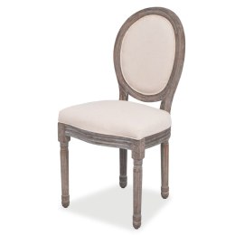  Krzesła stołowe, 2 szt., kremowe, tkanina Lumarko!