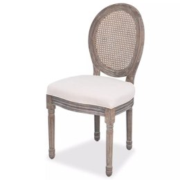  Krzesła stołowe, 4 szt., kremowe, tkanina Lumarko!
