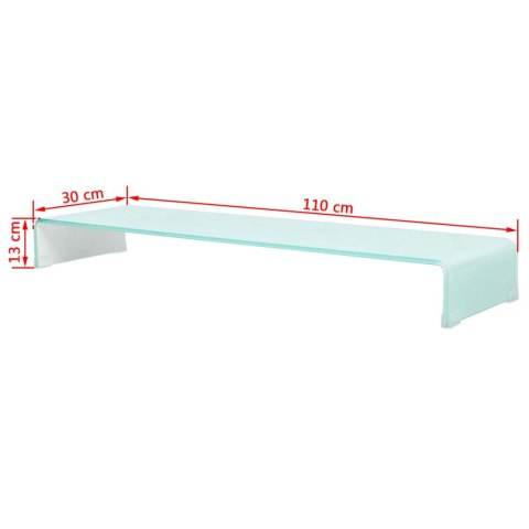  Podstawka pod monitor / telewizor szklana 110x30x13 cm Lumarko!