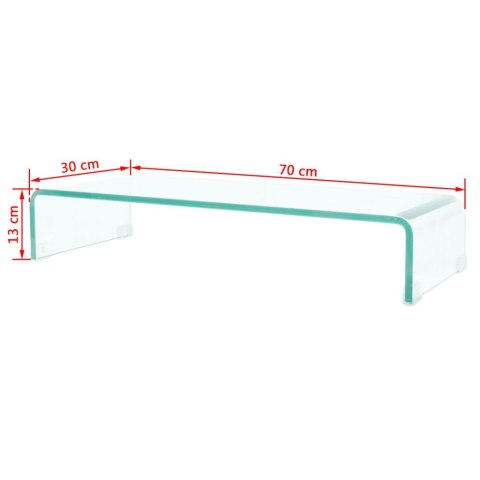 Podstawka pod monitor / telewizor szklana 70x30x13 cm Lumarko!