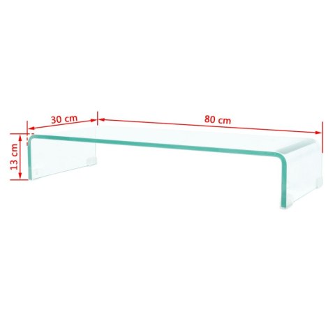  Podstawka pod monitor / telewizor szklana 80x30x13 cm Lumarko!