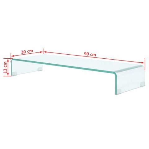  Podstawka pod monitor / telewizor szklana 90x30x13 cm Lumarko!