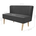  Sofa, 117x55,5x77 cm, ciemnoszara, tkanina Lumarko!