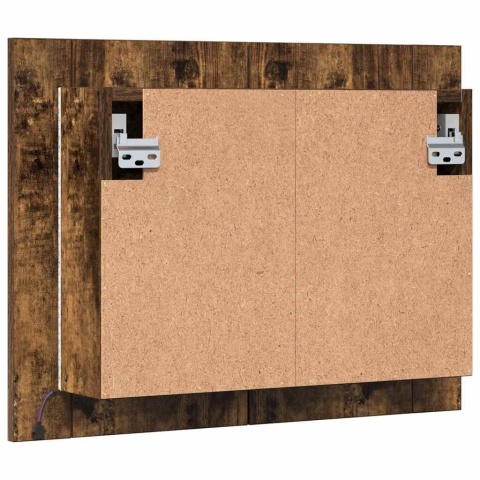  Szafka łazienkowa z lustrem, przydymiony dąb, 60x12x45 cm  Lumarko!