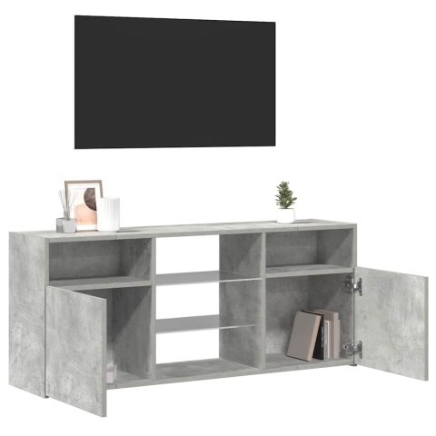  Szafka TV z oświetleniem LED, szarość betonu, 120x30x50 cm Lumarko!