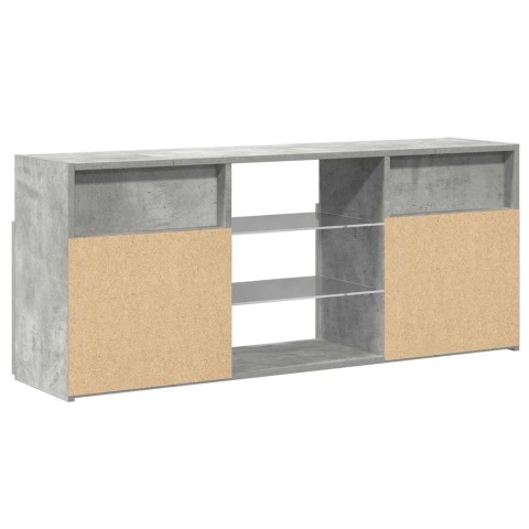  Szafka TV z oświetleniem LED, szarość betonu, 120x30x50 cm Lumarko!