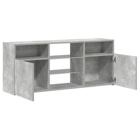  Szafka TV z oświetleniem LED, szarość betonu, 120x30x50 cm Lumarko!