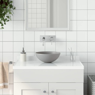  Umywalka łazienkowa, ceramiczna, jasnoszara, okrągła Lumarko!
