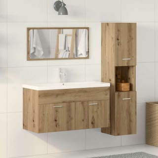  3-częściowy zestaw mebli łazienkowych, dąb artisan Lumarko! Lumarko!