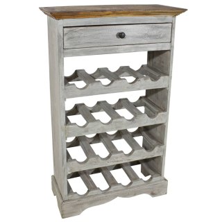  Stojak na wino, lite drewno z recyklingu, 55x23x85 cm Lumarko!